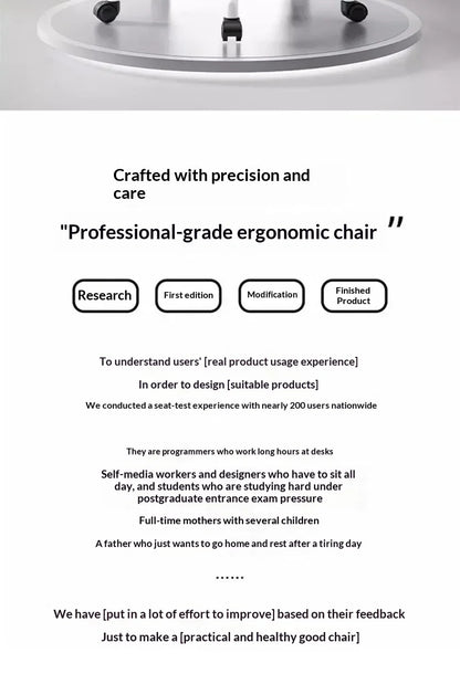Ergonomic Study Chair High Back Office Chair with Lumbar Support, Adjustable Computer Desk Chair, Comfortable Home Work Chair with Armrests