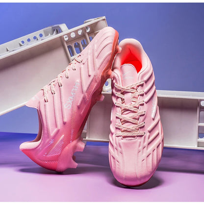 Double Star Adult Youth AG Soccer Cleats Non Slip Durable Artificial Natural Grass Football Shoes for Training Match Men Women