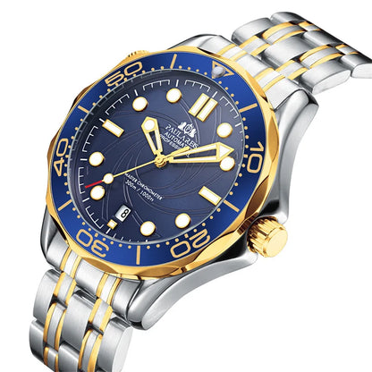 Luxury Automatic Watch for Men Stainless Steel Waterproof Calendar Mechanical Watches Fashion Casual Mens Watches Reloj Hombre