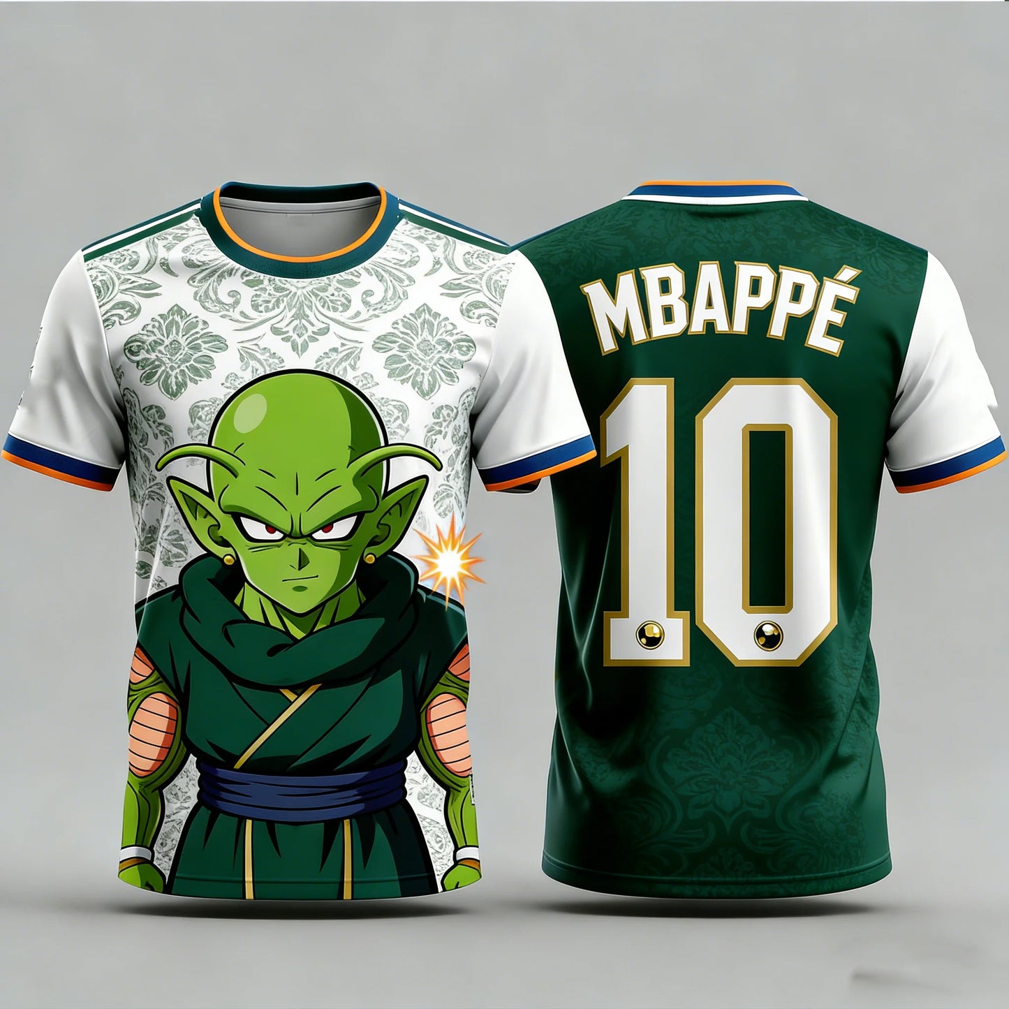 2026 Summer New Adult Men's Dragon Ball Goku 3D Printed Football Jersey T-Shirt Kids Anime T-Shirt Special Football Jersey NO.10