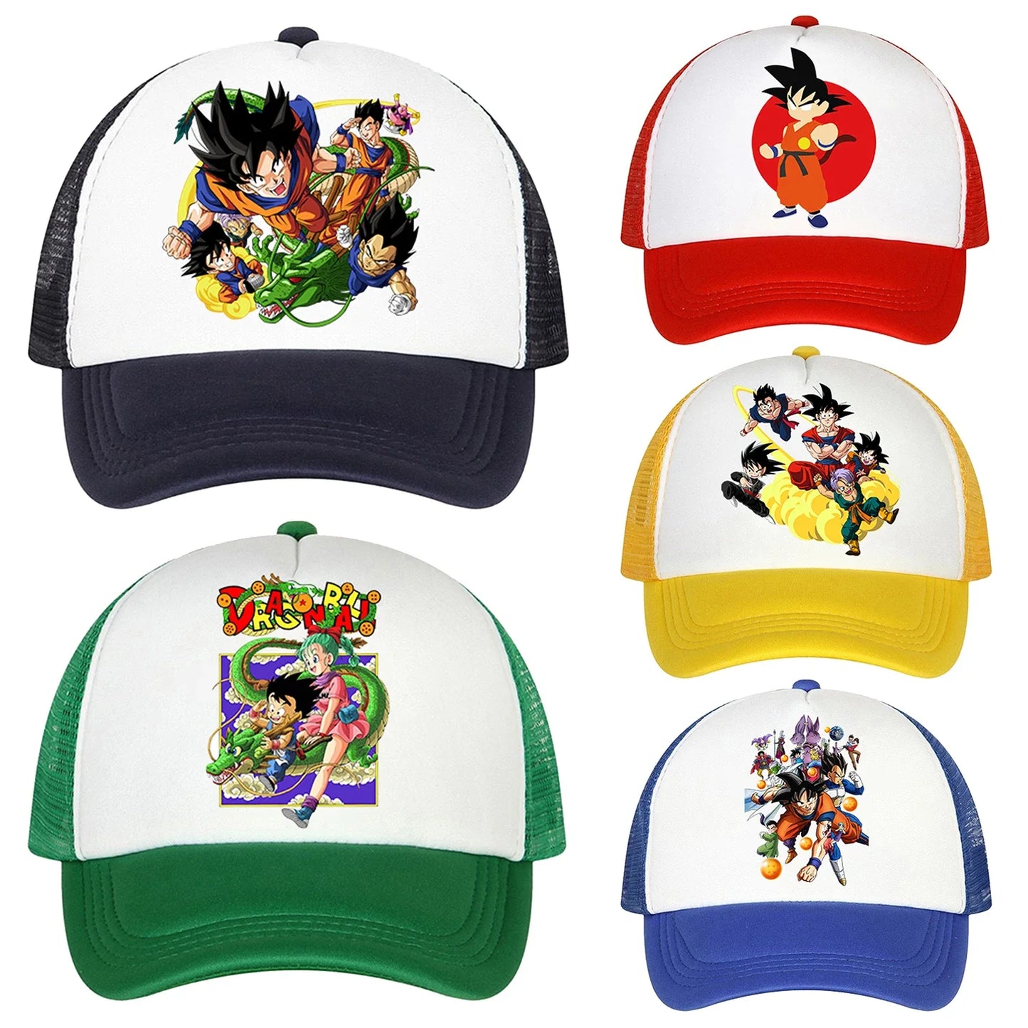 Dragon Ball Peaked Cap for Boy Goku Anime Print Hat Kid & Adult Caps Breathable Summer Hats Fashion Cartoon Costume Matching Hot