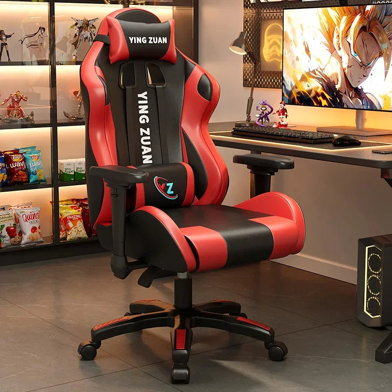 AOLIVIYA Ergonomic Gaming Chair with Footrest, Reclining Computer Chair, 3D Adjustable Armrests, Lumbar Support Seat for Home Office