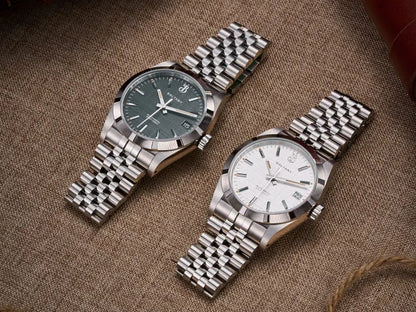 Baltany S4102 Business Men's Automatic Mechanical Wristwatch 36mm Linen Dial Engine Turned Bezel NH35 Luxury Dress Watch