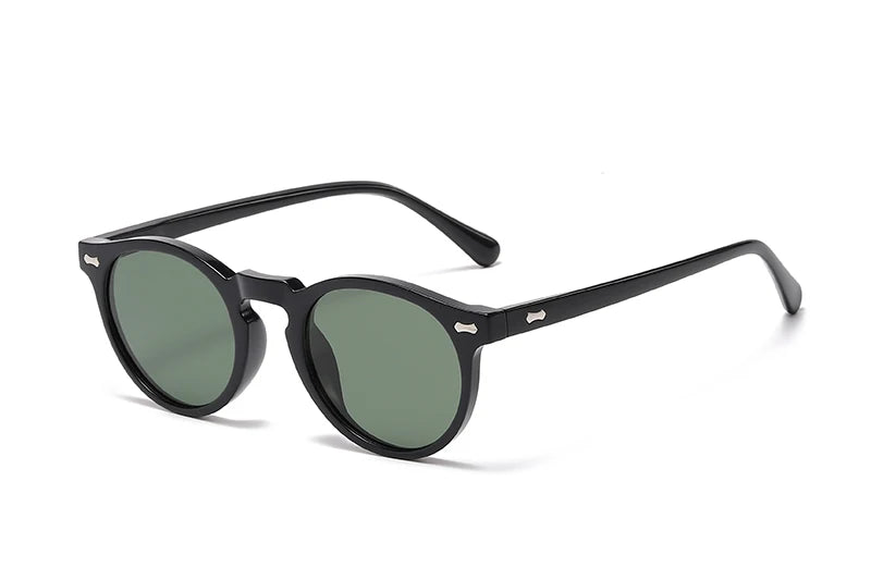 Peekaboo polarized sunglasses for men korean fashion driving round sun glasses for women uv400 green brown summer accessories