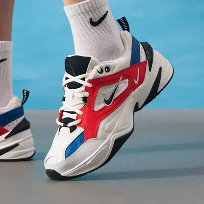 2026 Nike Men's M2K Tekno Retro Chunky Dad Shoes Layered Leather Synthetic Fashion Casual Walking Sneakers AV4789-100