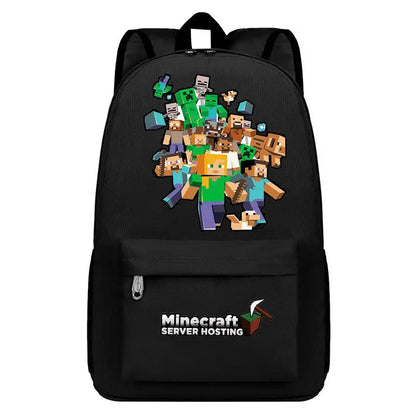 Minecraft Enderman Creeper Graphic Printed Backpack Large Capacity Lightweight Fashion Casual For Daily Travel Outdoor Leisure
