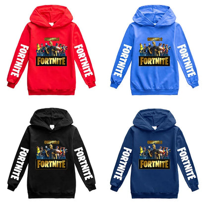 Fortnites Game Hoodies Autumn Hooded Sweatshirt Anime Thin Tracksuit Long Sleeve Pullover Tops Sportswear Halloween Costume Gift