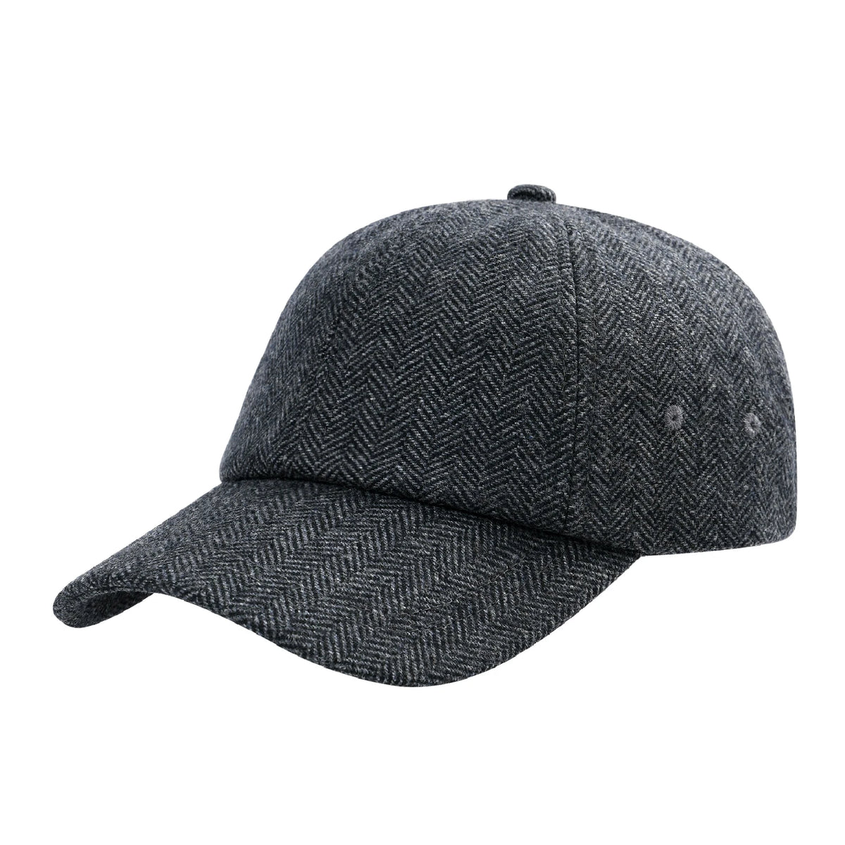 BOTVELA Șapcă de baseball din lână tweed pentru bărbați, stil casual, moale, ajustabilă, fără structură