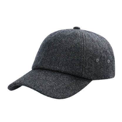 BOTVELA Șapcă de baseball din lână tweed pentru bărbați, stil casual, moale, ajustabilă, fără structură