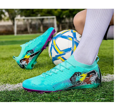 Nouvelles chaussures de football pour hommes, chaussures d'entraînement, chaussures de soccer, crampons longs FG, chaussures d'extérieur antidérapantes, chaussures de match ultralégères, livraison directe