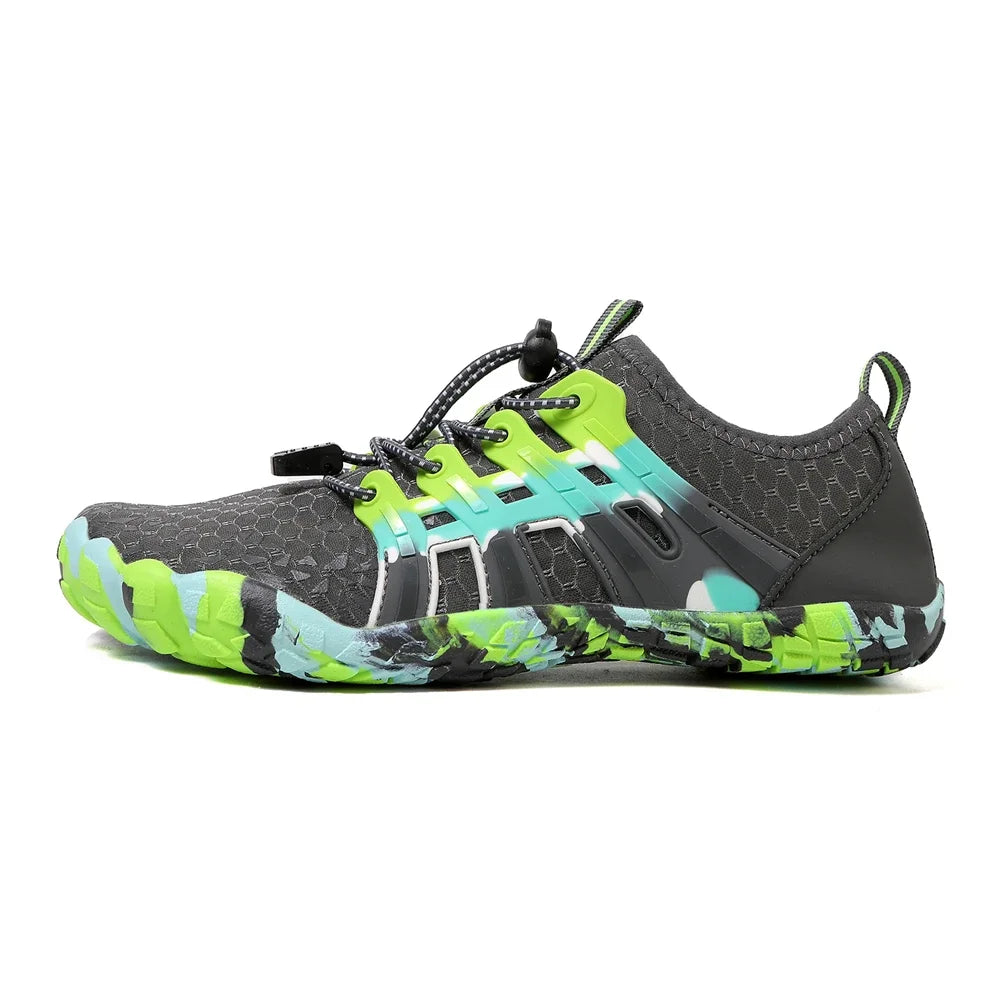 Men's and women's water shoes, upstream wading swimming barefoot five-finger aqua shoes, colorful beach seaside light unisex sneakers new