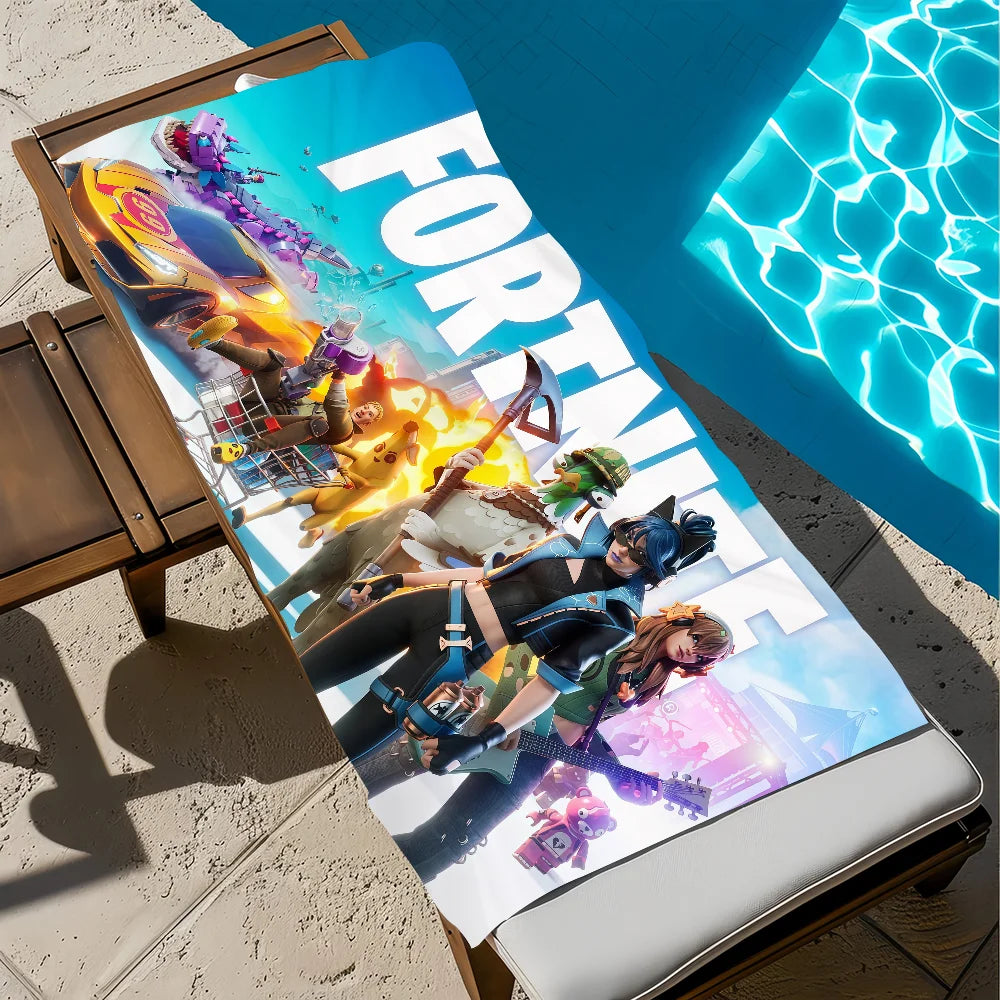 Game Art Funny F-Fortnite Towel Soft Beach Towels Trip Swim Pool Bathing Towel Gym Spa Home Decor Gift Holiday