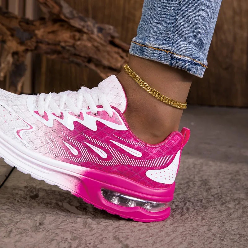 YRZL Women Sneakers Breathable Lightweight Running Shoes Non-Slip Wear-Resistant Comfortable Women's Walking Shoes