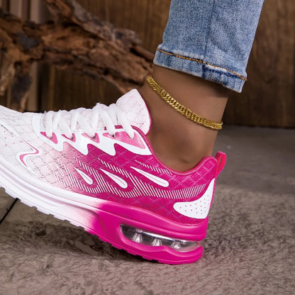 YRZL Women Sneakers Breathable Lightweight Running Shoes Non-Slip Wear-Resistant Comfortable Women's Walking Shoes