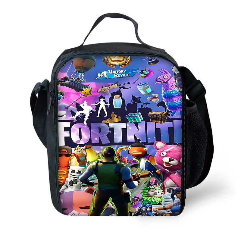 Child Insulated Large Capacity Bag for Boys Hot Game Fortnite Girls Student Outdoor Picnic Reusable Thermal Cooler Lunch Box