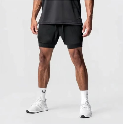 Dragon Ball Anime Peripheral Majin Buu GOKU Printed Sports Double-layer Shorts American 2025 Summer Men's Loose Breathable Pants