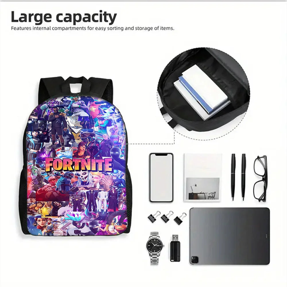 Child School Backpack with Shoulder Bag and Pencil Case School Bags for Hot Game Design Fortnite Boys and Girls Best Gift