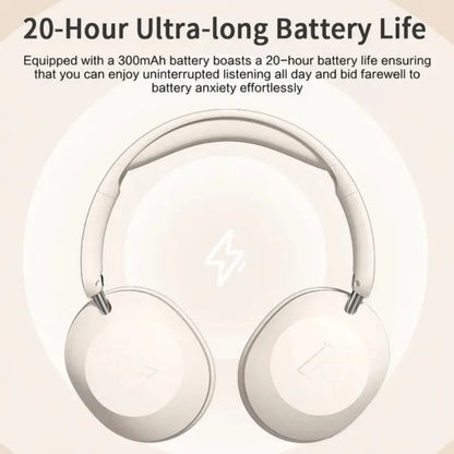 Foldable Wireless Bluetooth Headset Over Ear Sports Headphones High Power Stereo Sound for Cell Phones and Music