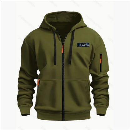 Produit gaming premium Fraquane, équipement gamer : Men's Sweatshirts with Zipper Pockets Thin Solid Color Half Tracksuit Casual Outdoor Hooded Tracksuit Long Sleeves Jacket Coats.