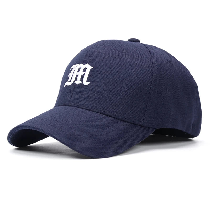 Fitted Full Stretch Closed Cap Hat Letter M Flexible Bill New Trucker Men Flex Dad Hip Hop Baseball Snapback Sun Visor Era