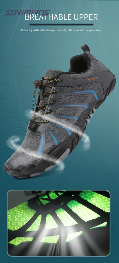 Men's Trail Running Shoes, Lightweight Athletic Zero Drop Barefoot Shoes Non-Slip Outdoor Walking Minimalist Shoes for Women