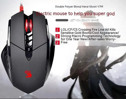 Bloody V7M kabelgebundene Maus RGB leichtes ergonomisches Design 4000dpi PC Büro E-Sports Gaming Makroprogrammierung Maus für CF LOL CS