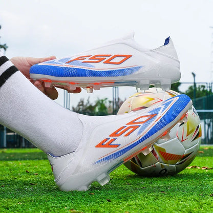 Men's Athletic Soccer Cleats Lightweight Comfortable Non-Slip Football Boots Training Shoes for Outdoor Grass Turf Competition