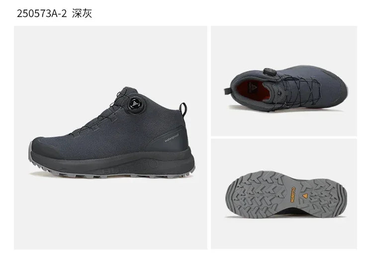 HUMTTO Leather Shoes for Men Winter Camping Outdoor Men's Sports Shoes Breathable Trekking Boots Man Non-slip Hiking Sneakers