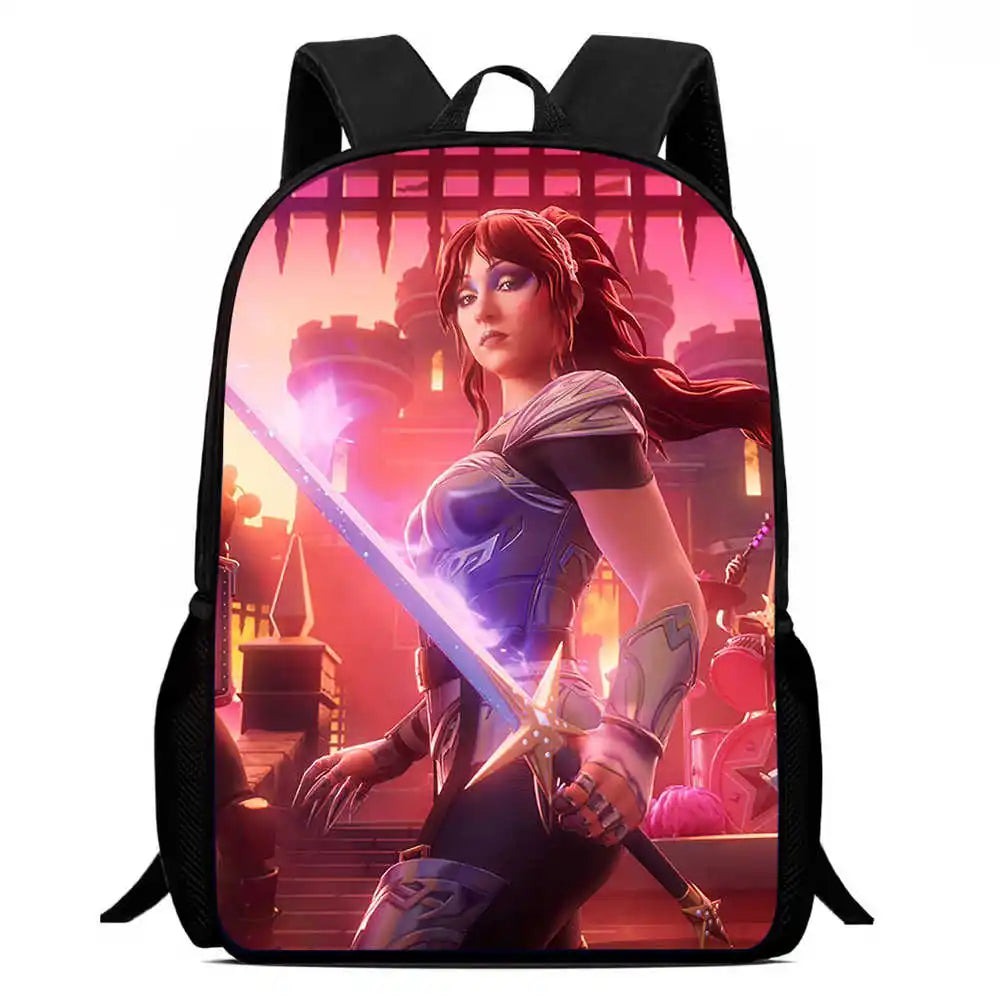 Kids School Backpack Cartoon Fortnite Bags for Girls Boys Durable Lightweight Large Capacity Breathable