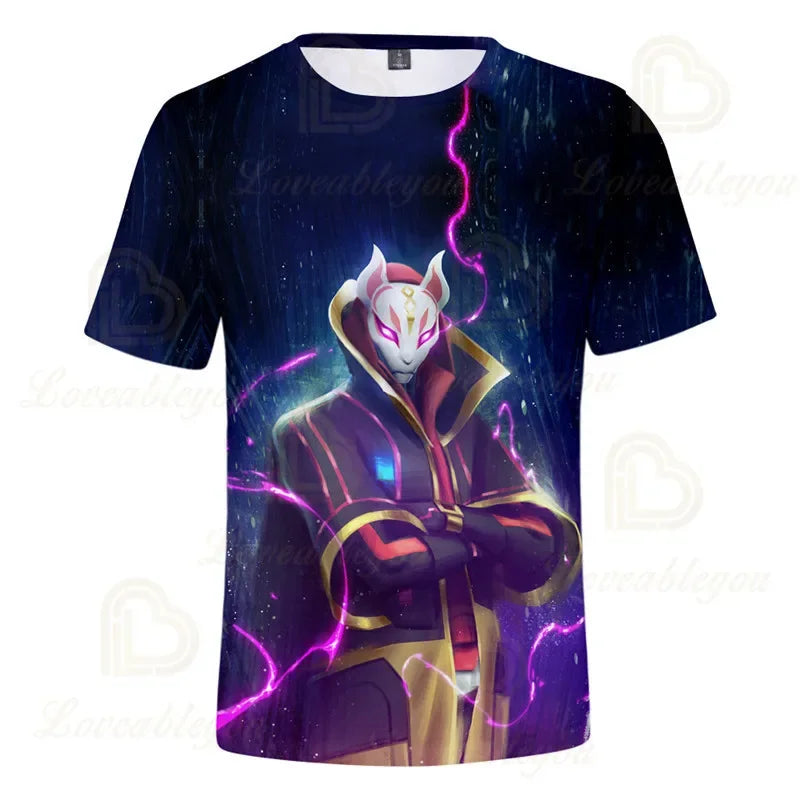 Fortnite Victory Royale Ninja Fashion 3D -T-paidat, kesäiset lyhythihaiset lastenvaatteet, sarjakuvapainatus, vauvanvaatteet, lasten T-paita