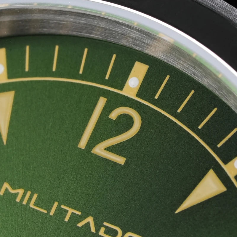 Militado ML08 Men Military Watch Ronda 515 Movement Sapphire Luminous Vintage Watches 10Bar Waterproof Stainless Steel Watch