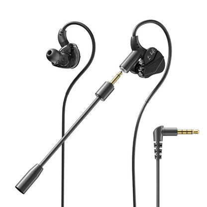 Gaming Earbud Gamer Headphone With Dual Microphones Typec&3.5mm In-ear Earphones HiFi Stereo Headsets Sport with Mic for Samsung
