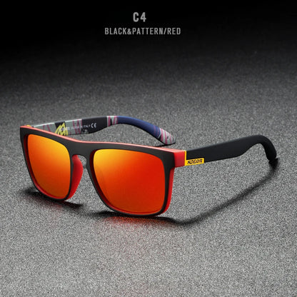 KDEAM Polarized Designer Square Sunglasses Men or Women Elastic Paint Frame Mirror Sun Glasses 17 Colors Available