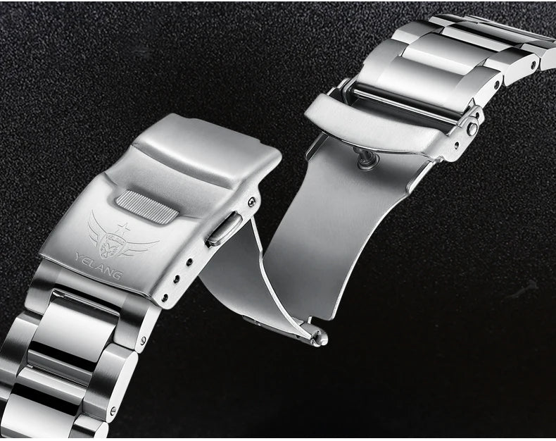 YELANG V1036 42mm Men Quartz Watch Luminous 10 Years Lithium Movement Rotated Dial 30ATM 300m Waterproof Military Style Watches