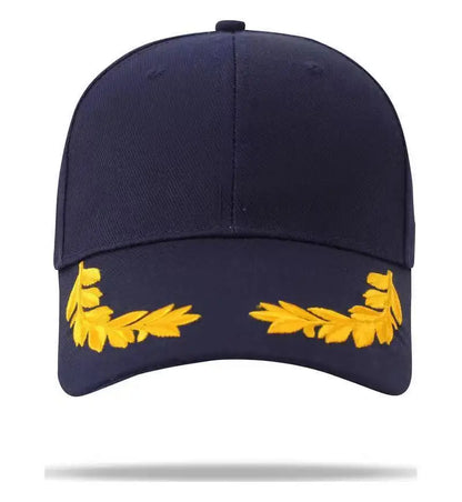 Wheat Stitch Baseball Cap -6-Panel Cotton Sun Hat with Brass Buckle Adjustable Outdoor Fashion Snapback Trendy Unisex Peaked Cap