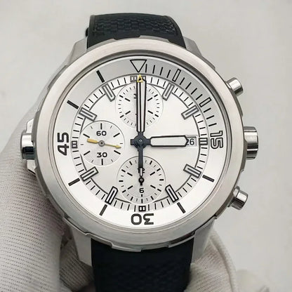 A11 Store Customized Watch  Men Chronograph Watch Aquatimer Watches Multifunctional Stainless Steel Black Blue Rubber