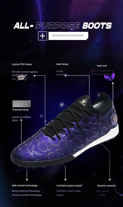 KELME Adult Football Shoes Men's Disease Electric 3.0 Short Spikes MG Professional Match Training Shoes Breathable