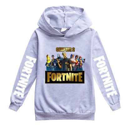 Fortnites Game Hoodies Autumn Hooded Sweatshirt Anime Thin Tracksuit Long Sleeve Pullover Tops Sportswear Halloween Costume Gift