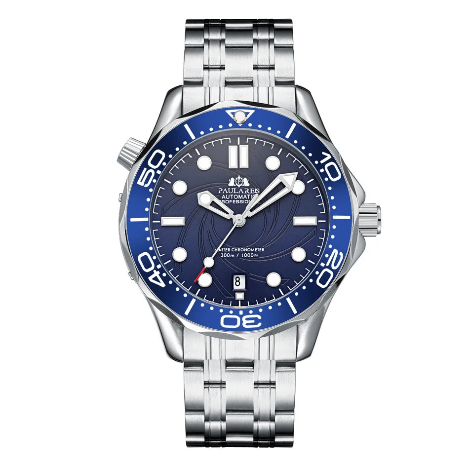 Luxury Automatic Watch for Men Stainless Steel Waterproof Calendar Mechanical Watches Fashion Casual Mens Watches Reloj Hombre