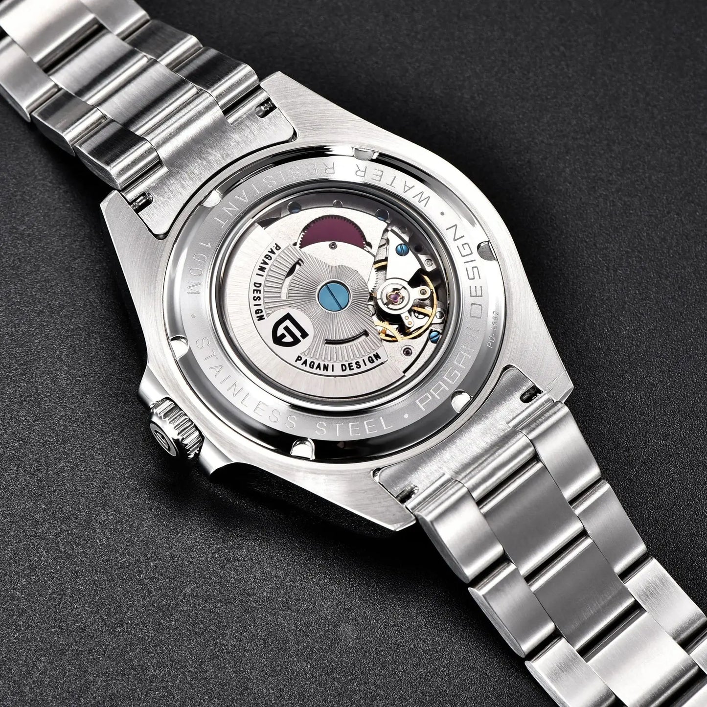 Pagani Design 2026 New Men's Automatic Mechanical Watch GMT Sapphire Stainless Steel Waterproof 10Bar Luminous BWG-9 Watch for Men