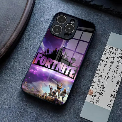 B-Battle-R-Royales-F-FortniteS Phone Case For iPhone 17 Pro Max, 15 Pro, 14, 12, 11, 13 Mini, X, XR, XS, 16 Plus, SE Glass Cover