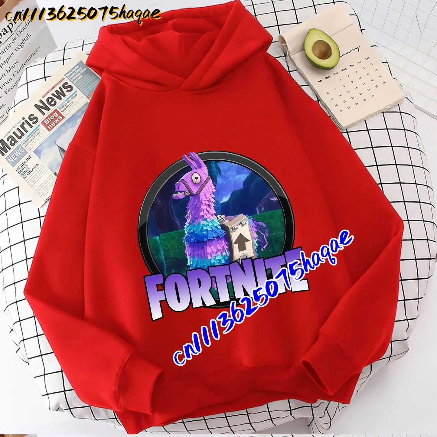 FORTNITED Children Long-sleeved Girls Boy Streetwear Boys Baby Hoodies Pullover Sweatshirt Anime Fashion Kid Clothing Tops Gift