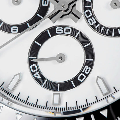 Sugess Panda Chronograph Movement Automatic Mechanical Chronograph Wristwatch Waterproof Diving Men Watches Ceramic Bezel Tona