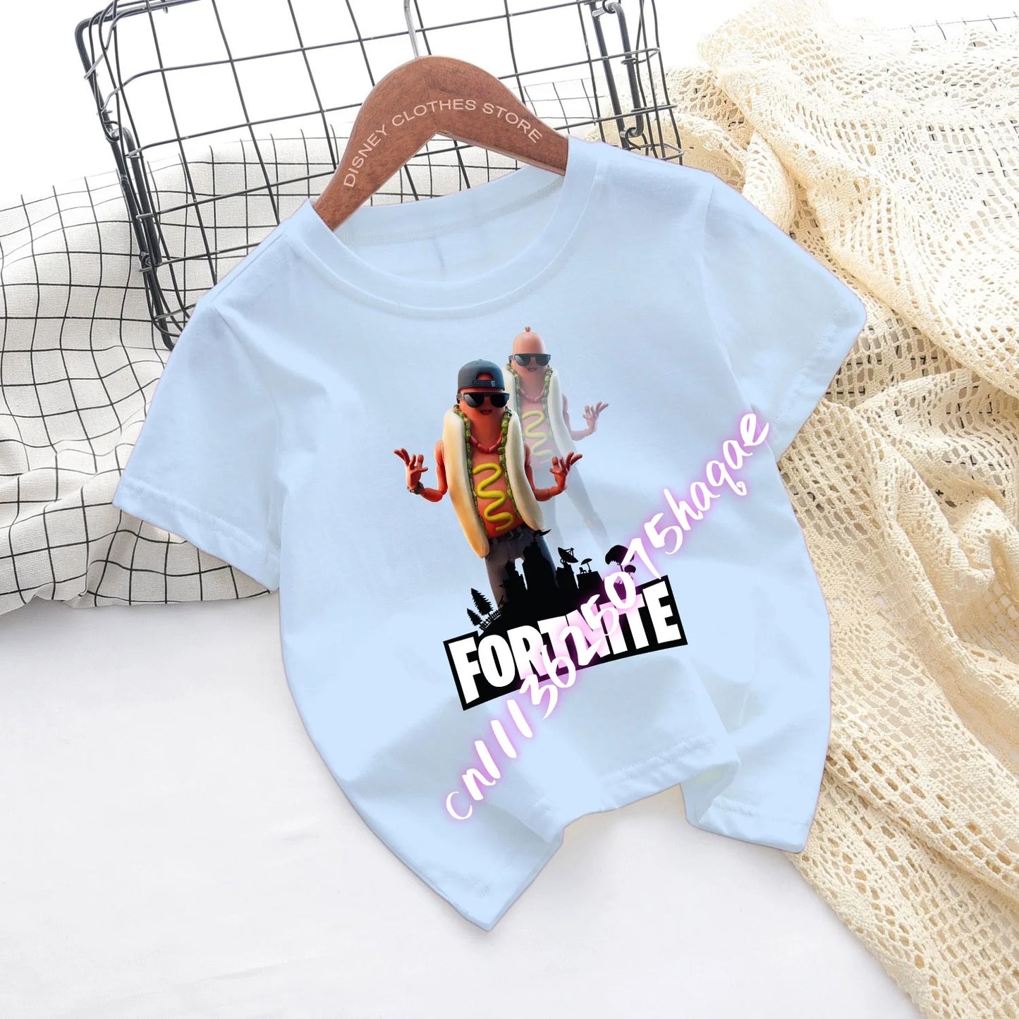 Fortnite Children’s T-shirts Game Cartoon Printed Characters Fortress Night Tees Game Short Sleeve Tops Summer Boys and Girls Clothes
