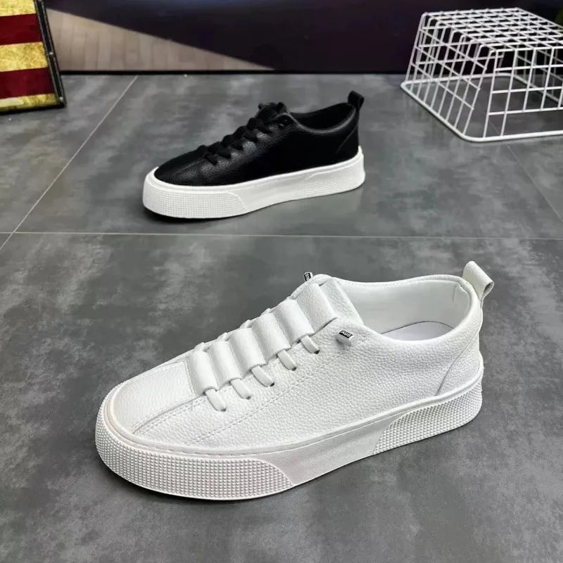 Vyriški sportiniai bateliai, kasdieniai batai, vyriški plokščiapadžiai batai, „Zapatillas Hombre“, lengvi, pagaminti iš PU odos, kvėpuojantys batai, vyriški balti sportiniai teniso bateliai