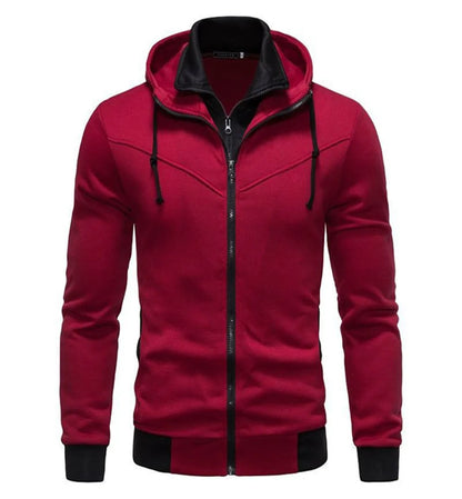 Produit gaming premium Fraquane, Autumn men's sportswear long sleeved jacket hooded sweatshirt zipper opening jacket men's hooded sweatshirt slim fit men's cloth