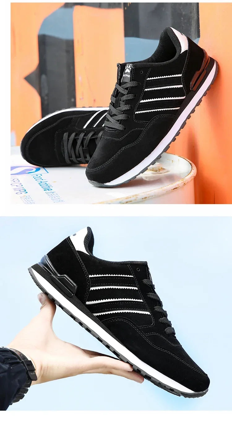 Męskie trampki Skórzane buty codzienne Jesienne oddychające buty męskie Płaskie buty męskie Męskie buty codzienne