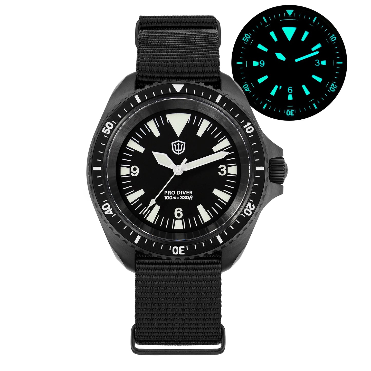 Watchdives WD1980 V3 Quartz Watch 100m Waterproof BGW9 Luminous Nylon Strap Watch Sapphire VH31 Movement Men Watch with Gift Box