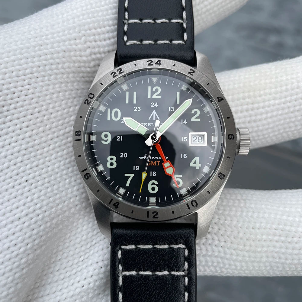 STEELFLIER Official SF792 GMT Mechanical Wristwatch, NH34 Movement, Super BGW9 C3 Luminous, 200M Waterproof Luxury Dive Watch