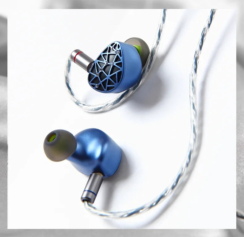 Sound Rhyme SR10 HiFi Earphones 2DD+4BA Hybrid Wired In-Ear Monitors, High Resolution Music Earphones with Detachable Cable, 2.5mm 3.5mm 4.4mm Plug
